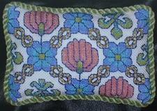 Tudor Tapestry Pincushion - by Nostalgic Needle