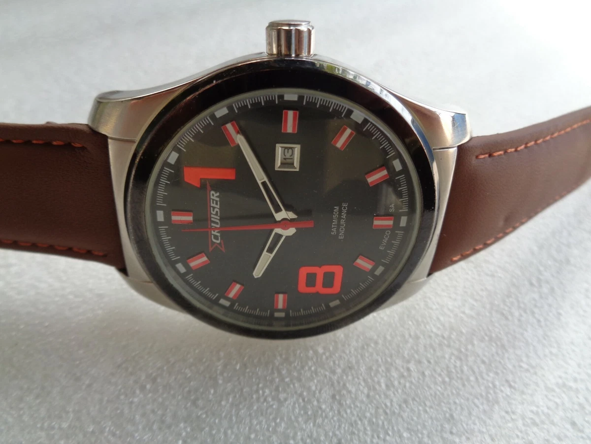 BEAUTIFUL SWISS CRUISER ENDURANCE BLACK 12 HOURS DESIGN DIAL MENS