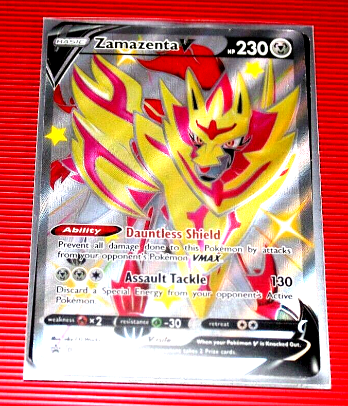 Zamazenta V ポケモンカード 220HP Pokemon Zamazenta V - Ultra Rare - 98/159 - Crown Zenith NM