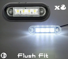 8x LED 12/24V Umrissleuchten Weiß Begrenzungsleuchten E9 Wohnmobil Anhänger LKW