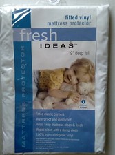 Fresh Ideas 9" Deep Fitted Vinyl Mattress Protector - Full Size 54" 75"
