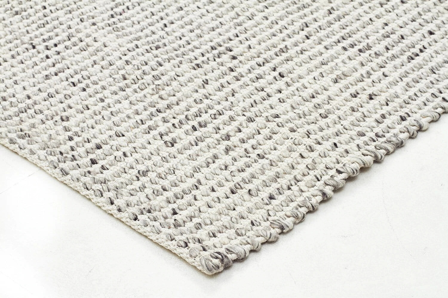 Vaasa Grey Felted Wool HandKnotted Floor Rug Mat Carpet Premium FREE