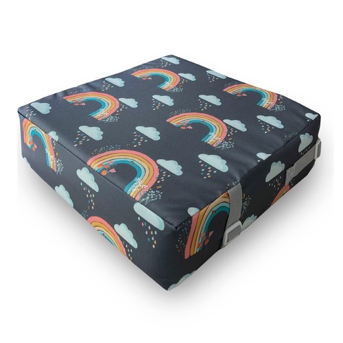 Stylish Children Toddler Kids Booster Seat Cushion for Dining Chair Rainbow Grey - Picture 4 of 8