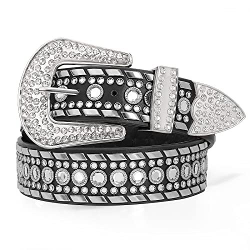 Rhinestone Belt Men Women Western Bling Cowboy Studded  display picture 1