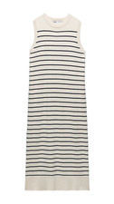 ZARA Long Knit Stripped Sleeveless Dress Black and White BNWT Women's Small