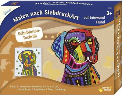 MAMMUT 159003 - Malen nach Siebdruckart, Hund, Komplettset mit Leinwand