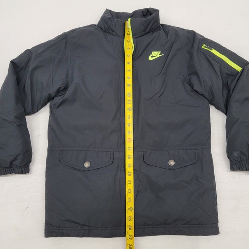 Vintage Nike 550 Goose Down Jacket Youth XL Black Zip Hood Puffer Swoosh EUC - Picture 10 of 13