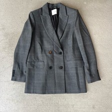 Wilfred Womens Margaux Blazer Gray Plaid Size 4