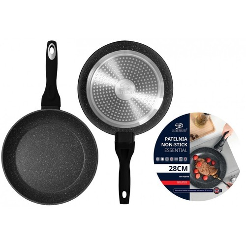 Non Stick Frying Pan Marble Granite Coated Black For Gas Electric Induction UK - 第 48/59 張圖片