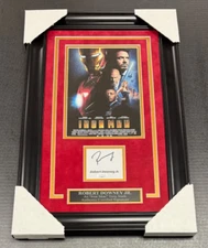 Robert Downey Jr Iron Man Signed Autographed Cut with Framed 8x10 Photo JSA COA