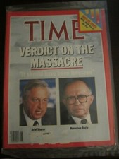 Time Magazine February 1983 Verdict on Massacre Ariel Sharon Menachem Begin N D
