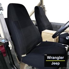 Car Seat Covers Set 5-seats Leather Waterproof For Jeep Wrangler Yj 1991-1995