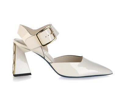 Authentic Loriblu Leather Italian Designer Sandals Cream New Collection