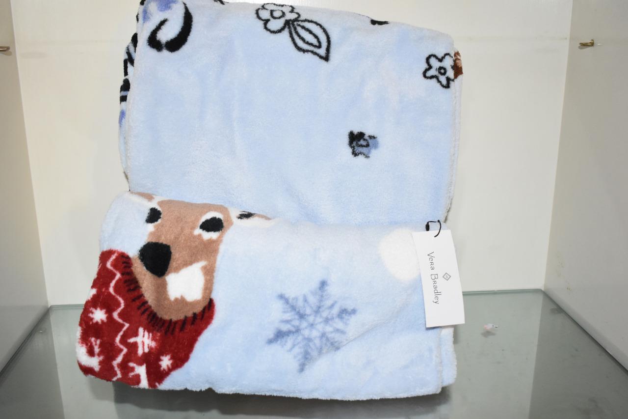 Vera Bradley Throw Blanket Merry Mischief Snow Day 1240814918 80" x 50