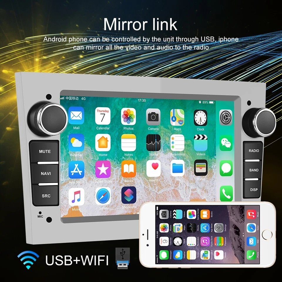 Für Opel Astra Corsa Zafira Vectra Meriva DAB+ Android 15 Autoradio GPS Navi RDS - Bild 4 von 4