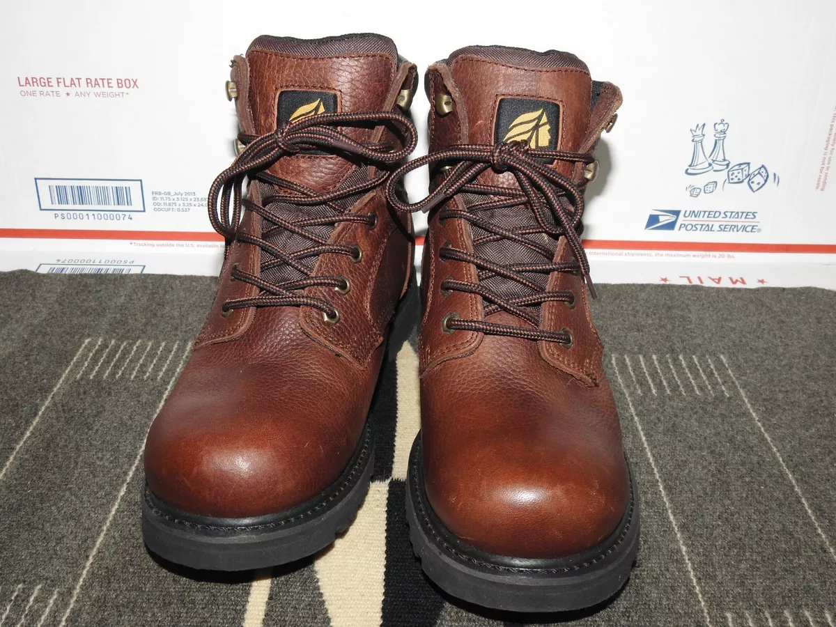 Leather lace shop up work boots