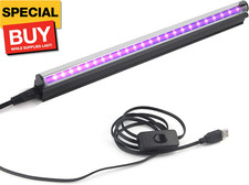 Led Black Light Bar, 10W 1ft USB Portable T5 UV Blacklight Tube Glow in The Dark