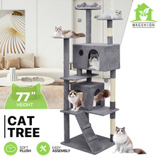 Cat Tree Cat Tower Large Kitten Playing Condo House 77" Multi-level Tipping Rope