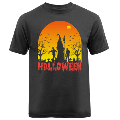 Halloween Costume Spooky Witches Pumpkin Ghost Graphic T-shirt