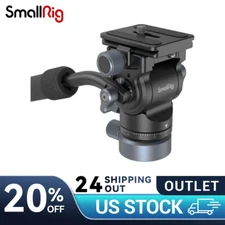 SmallRig Tripod Fluid Video Head with Leveling Base w/ Quick Release Plate 4170