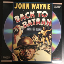 Back To Bataan Laserdisc ID6541TU, Turner Home Video, John Wayne, Anthony Quinn