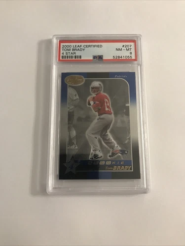 2000 Leaf Certified Tom Brady 4 Star Rookie Card #207 PSA 8