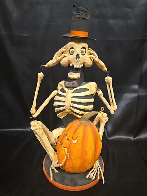 Rucus Studio Bethany Lowe Halloween Skeleton Sam 15'' Jointed Figurine Retired