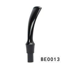 Bent Curved Stem Black Plastic 9mm Mouthpiece Pipe Stem For Tobacco Smoking Pipe