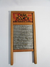 Vintage Dubl Handi Washboard Co Columbus Ohio Wash Board Wood 18 X 8.5"