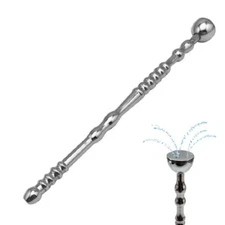 Men Stainless Steel Beads Urethral Sounding Penis Plug Rod Urethra Dilator Toy