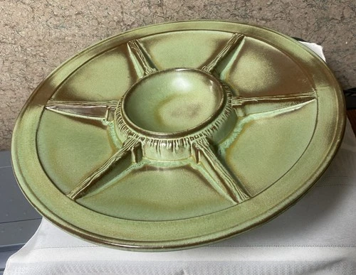 14.5" Frankoma revolving serving tray