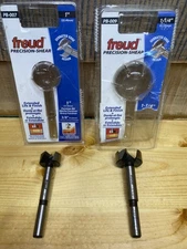 ( Lot of 2 )Freud PB-007 & PB-009 Forstner Drill Bit 1" x 3/8" & 1-1/4” x 3/8” 