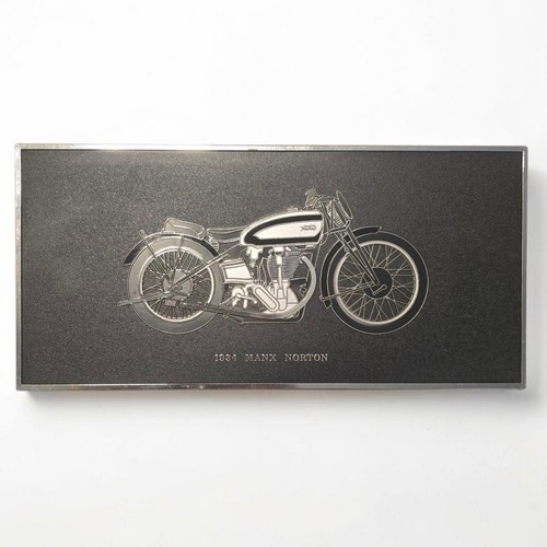Vintage 1980s Motorcycle Wall Plaque 1934 Manx Norton 11"X5.5" Dealer