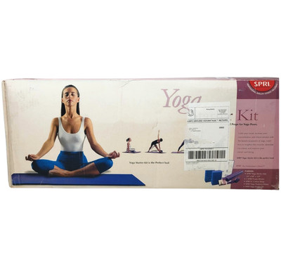 Spri Yoga Starter Kit w/ 2 Gaiam Yoga Blocks, Sticky Mat,  6' strap, Props CD