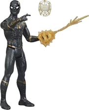 Spider-Man Marvel 6" Mystery Web Gear Black & Gold Suit Action Figure (Open Box)