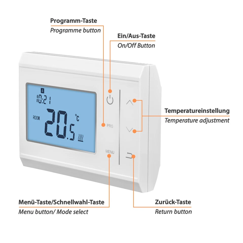 Funk Raumthermostat WiFi Smart Funksteckdose Temperaturregler Thermostat-Set App - Bild 4 von 4