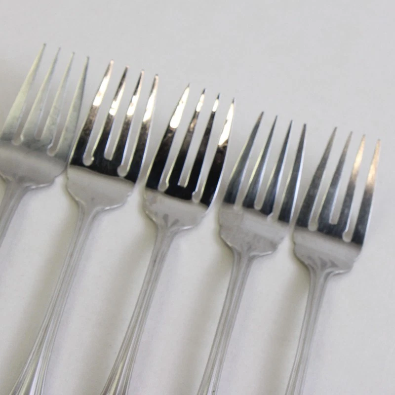 Lot of 5 Pfaltzgraff Margate (Stainless) Flatware Salad Fork 7" Long - Image 3 of 4