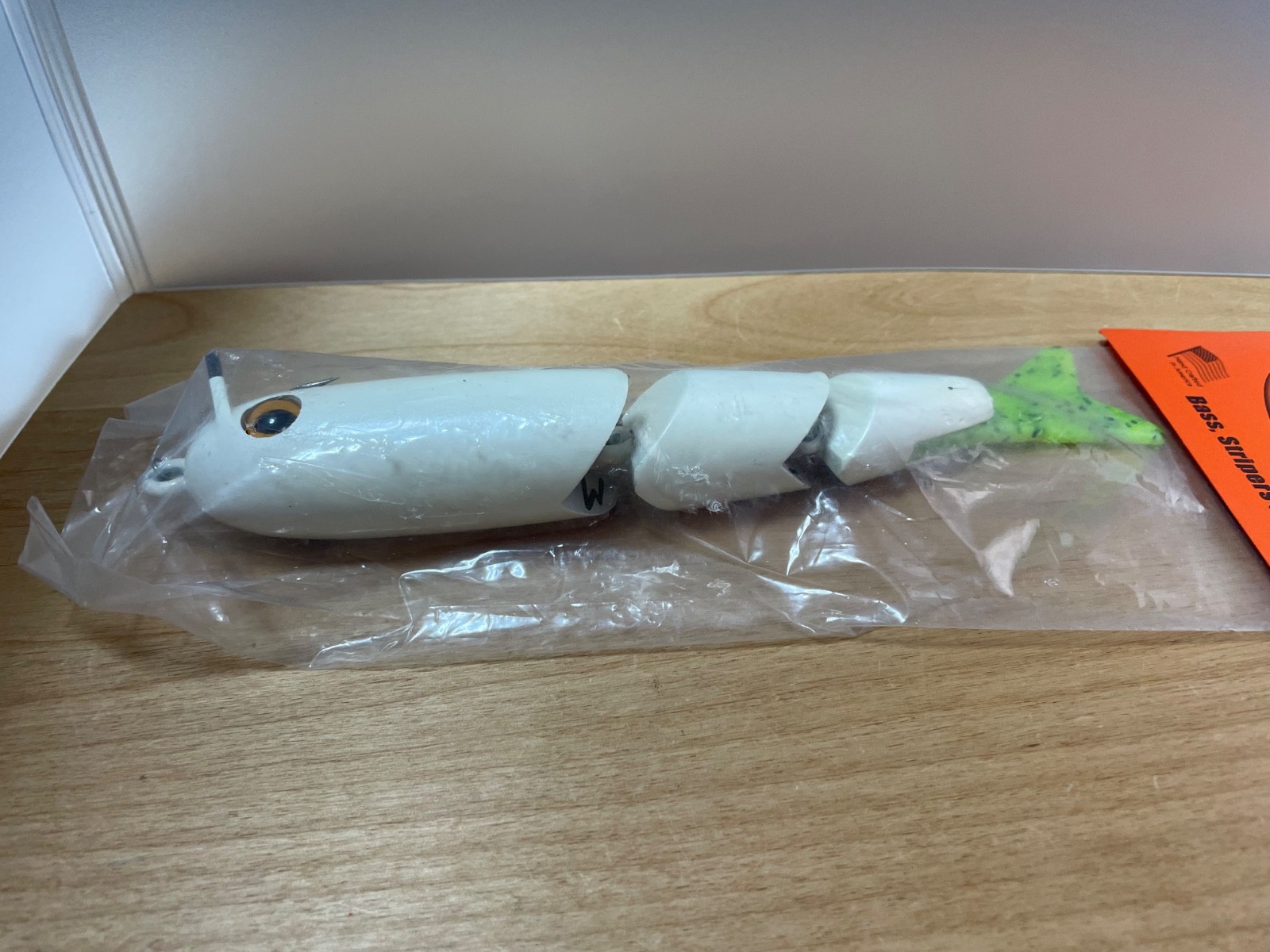 MS Slammer XX Md 9inch White swimbait Topwater wakebait wood fishing lure Unused - Image 7