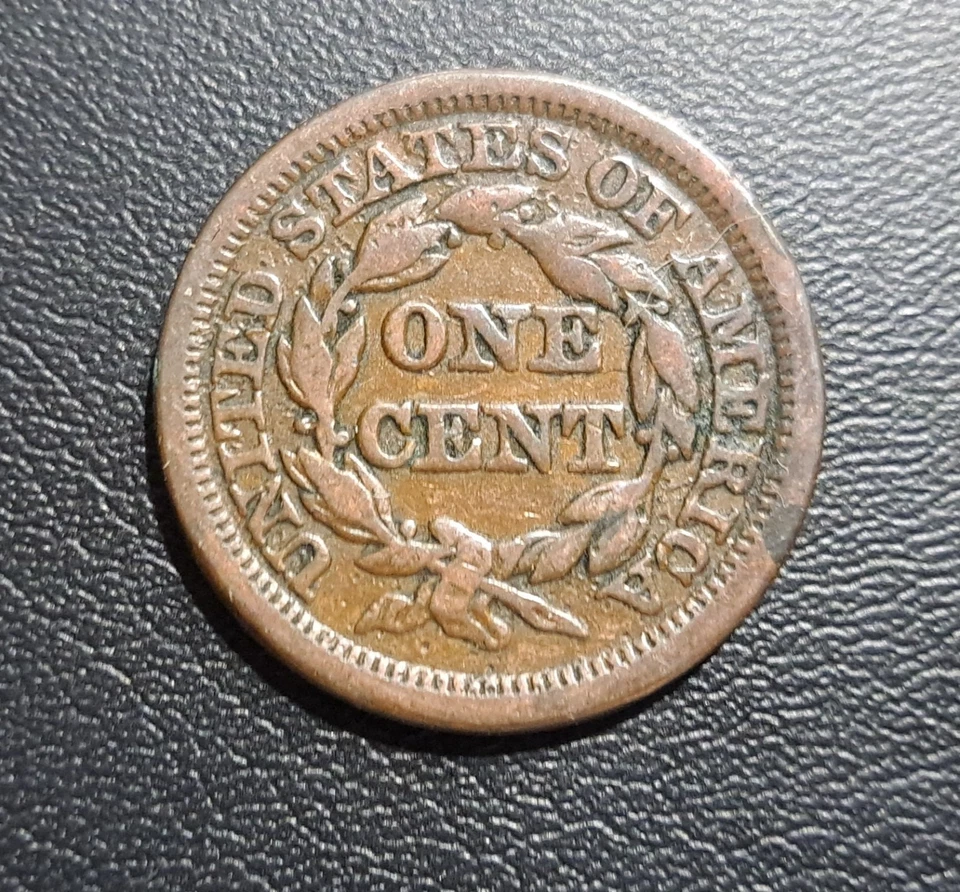 1847, 1848 Cabelo Trançado, Centavo Grande, Conjunto de Duas Moedas, Moedas Muito Finas, Bom - Imagem 3 de 4