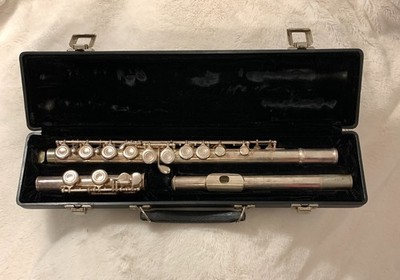 E.L. DeFord Elkhart Flute with Case  Silver Finish  Made in USA untested
