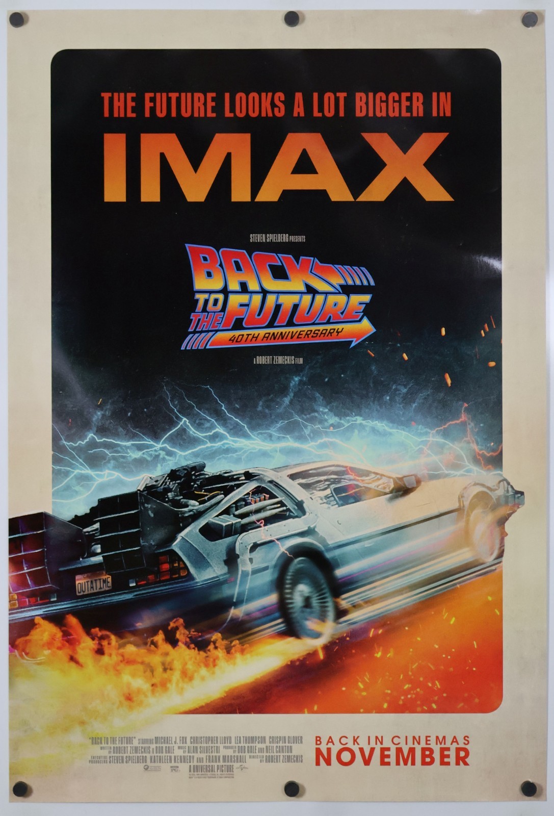 Back To The Future - original DS movie poster 27x40 2025 INTL Rerelease IMAX