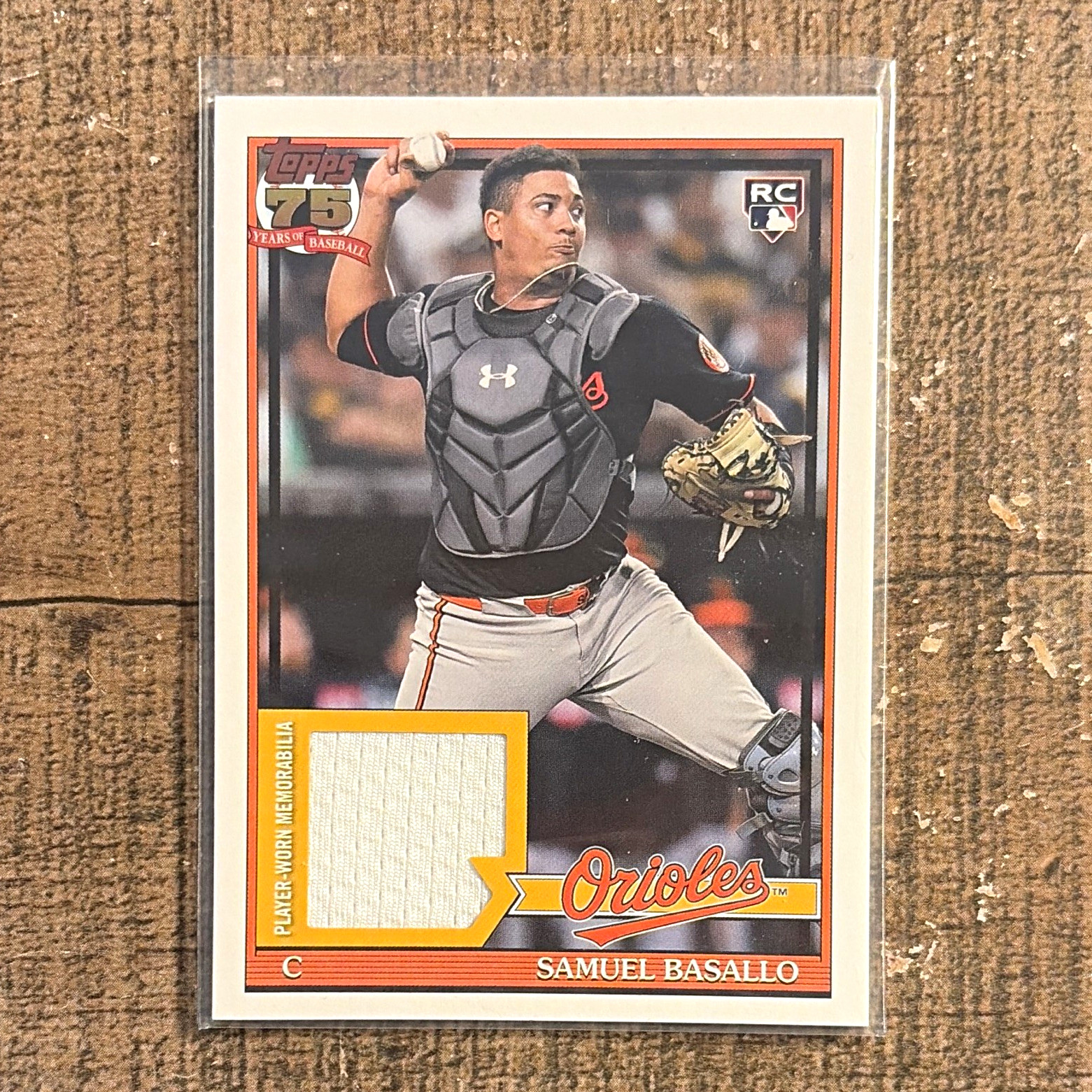 Topps 2024 Series 2 Samuel Basallo Rookie RC Orioles 1991 Relic Mem 91R2-SB