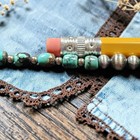 14" to 16" NAVAJO Pearl Pueblo Turquoise Sterling Silver Squash Blossom Necklace — photo 6