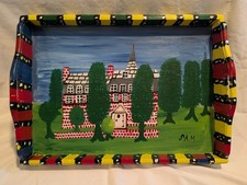 Sam "The Dot Man" McMillan Serving Tray Featuring Salem Academy Academic Bldg