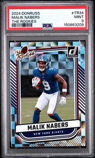 2024 Panini Donruss Football Malik Nabers RC - THE ROOKIES - PSA 9 - Giants 
