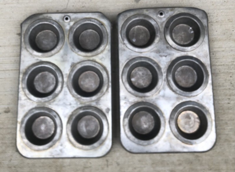 VTG two 2 REMA Air Bake  Muffin Cupcake PAN  6 WELL  Aluminum Double-Wall