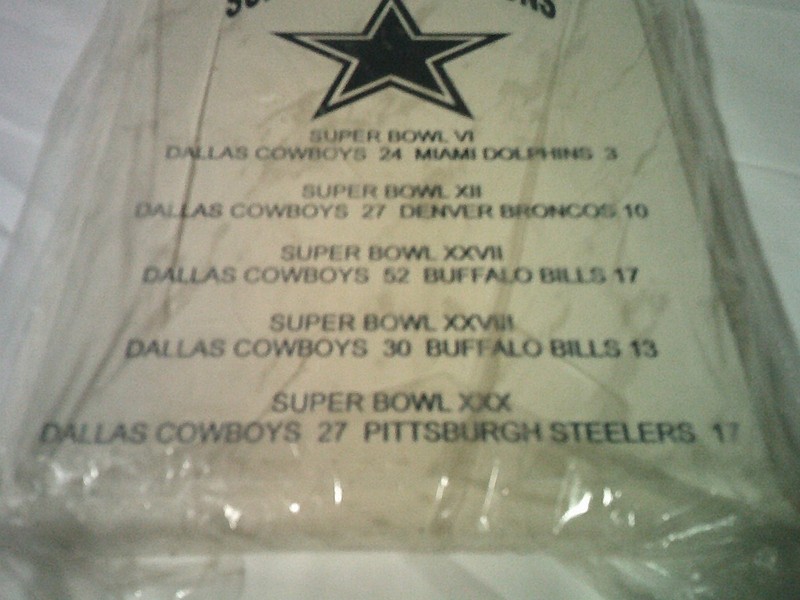 Super Bowl Champions White Plaque Dallas Cowboys