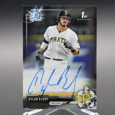 2017 Bowman Chrome Draft Autographs Dylan Busby Rookie (RC) #CDA-DB 1st Auto SP
