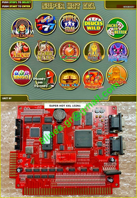 SUPER HOT XXL MULTIGAME 15IN1 +JACKPOT - CHERRY MASTER 8LINER VGA PCB POG