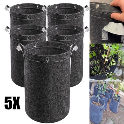 5/10X PFLANZSÄCKE MIT HENKELN PFLANZTASCHE GROW PLANT BAGS PFLANZBEHÄLTER 12-95L